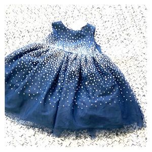 Navy and silver dress by H&M